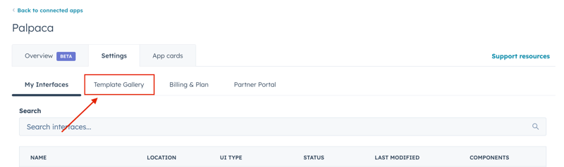 settings - template