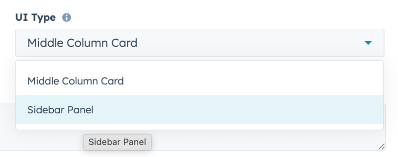 UI type - dropdown