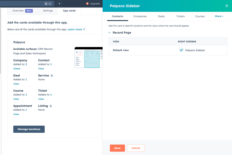 app cards - sidebar