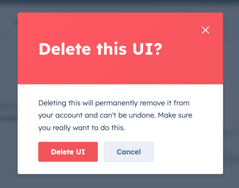 delete - popup
