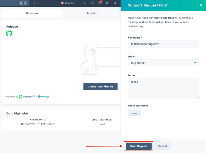 support - button